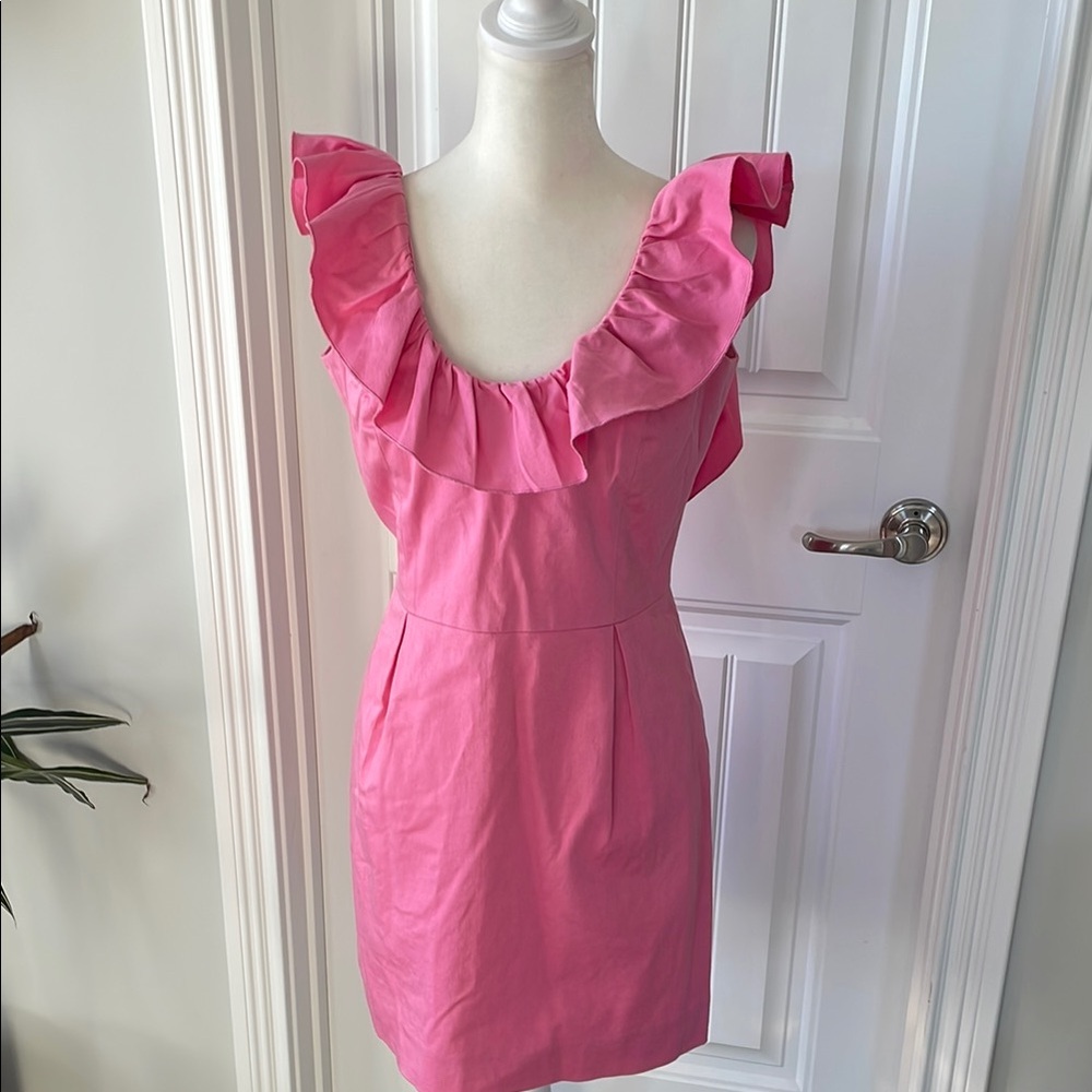 Emma Graham Pink Ruffle Sleeveless Dress (Size 4)